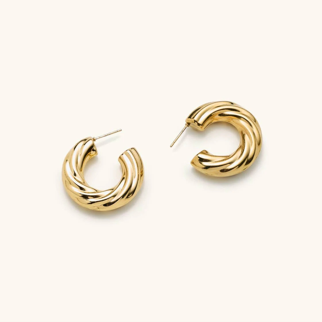 CHUNKY TWIST HOOPS | Harper's Den