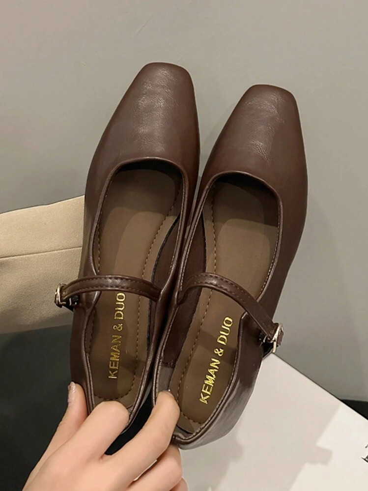 Zapatos Mary Jane Planos Retro Para Mujer, Nuevos Zapatos Cómodos Minimalistas Con Correa Para Primavera/Verano 2026 | SHEIN