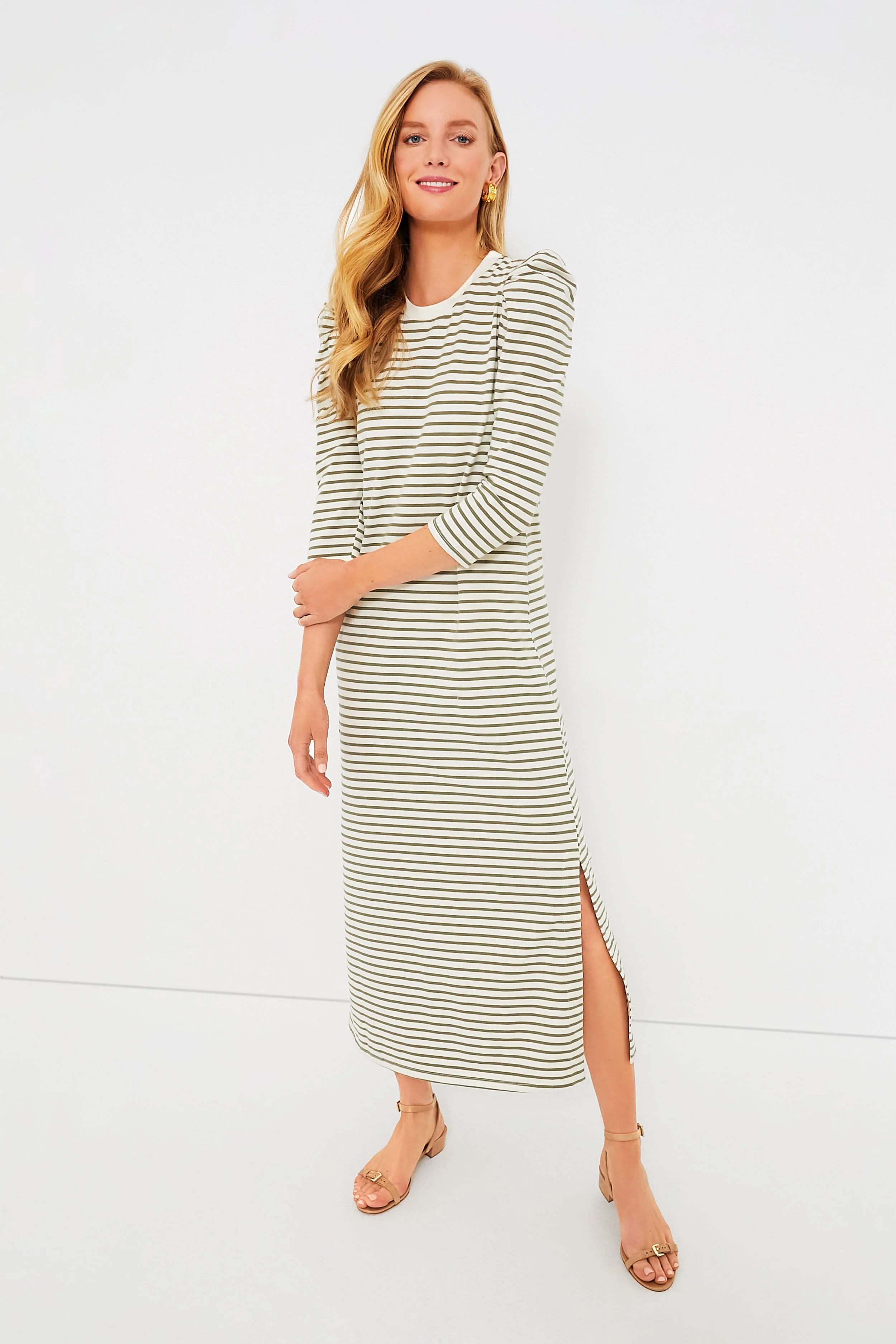 Olive Stripe Vesty Maxi Dress | Tuckernuck (US)