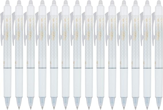 PILOT FriXion Design Collection Erasable Pens, Extra Fine Point, White Barrel, Black Ink, 14 Coun... | Amazon (US)