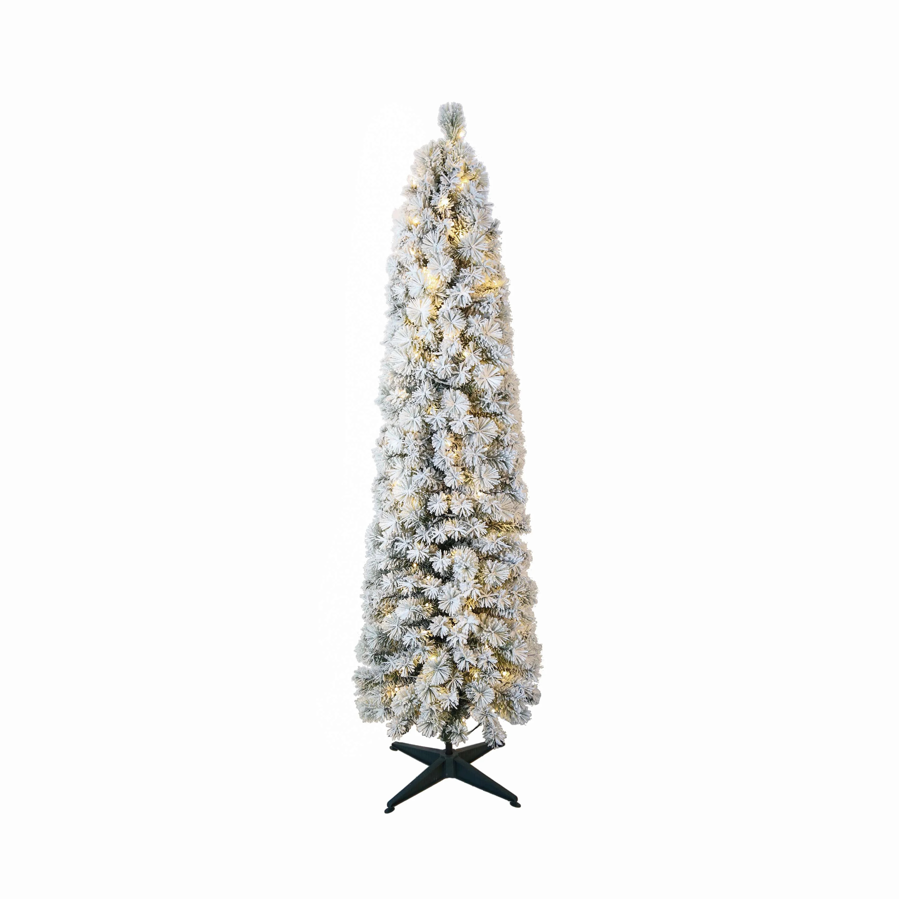 7 ft Pre-Lit Flocked Colorado Artificial Christmas Tree with 190 Warm White LED Lights, by Holida... | Walmart (US)