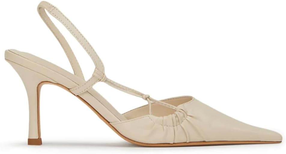 Heeled Sandals for Women Kitten Heels Black Heels Slingback Pumps Shoes Stiletto Heels Pointed To... | Amazon (US)