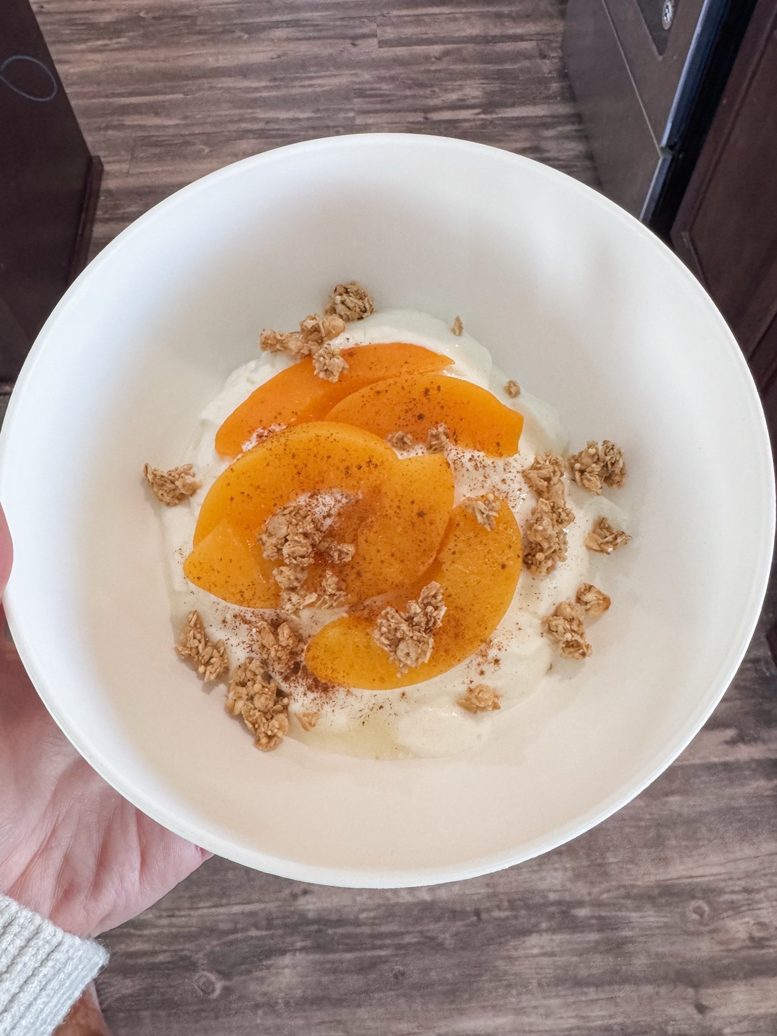 Current favorite healthy snack! 🍑 

Vanilla Greek yogurt
Warmed can of peaches
Granola
Cinnamon 

Linking each I love for you here! 😋

#LTKHome #LTKfoodie #LTKselfcare