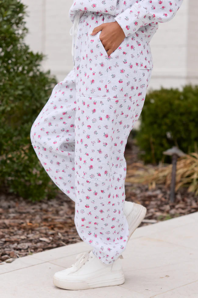 Jolie Pink Floral Sweatpants | Pink Lily