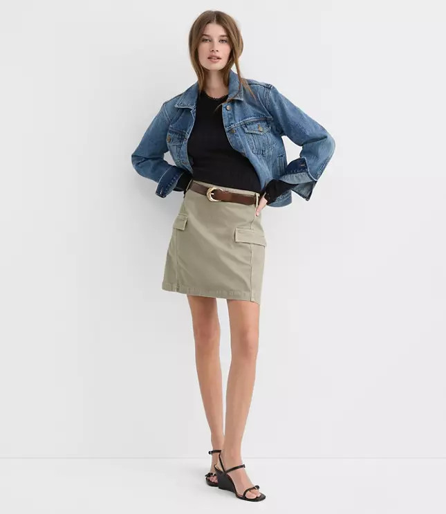 Utility Pocket Mini Skirt | LOFT