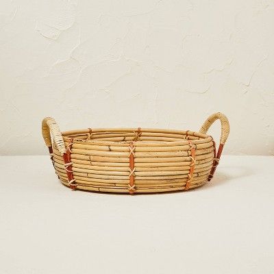 14&#34; x 5.5&#34; Round Rattan Tray - Opalhouse&#8482; designed with Jungalow&#8482; | Target