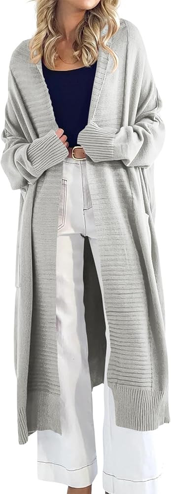 Danedvi Womens Long Cardigan Sweaters 2025 Fall Chunky Knit Oversized Slouchy Open Front Warm Coa... | Amazon (US)