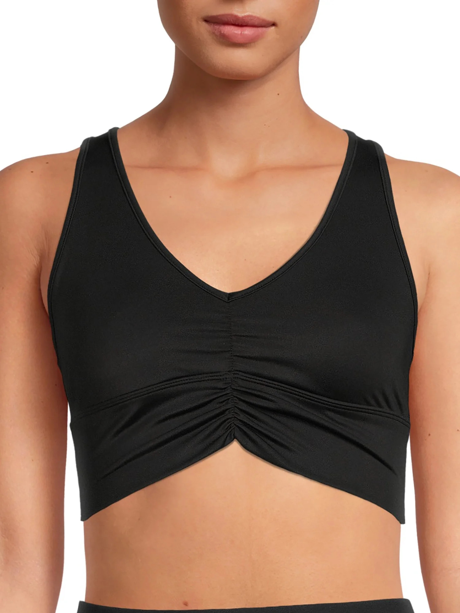 Avia Women's Ruched V-Neck Sports Bra | Walmart (US)