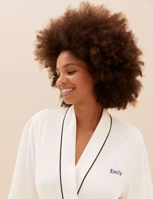 Personalised Women's Cotton Modal Short Dressing Gown | Marks & Spencer (UK)