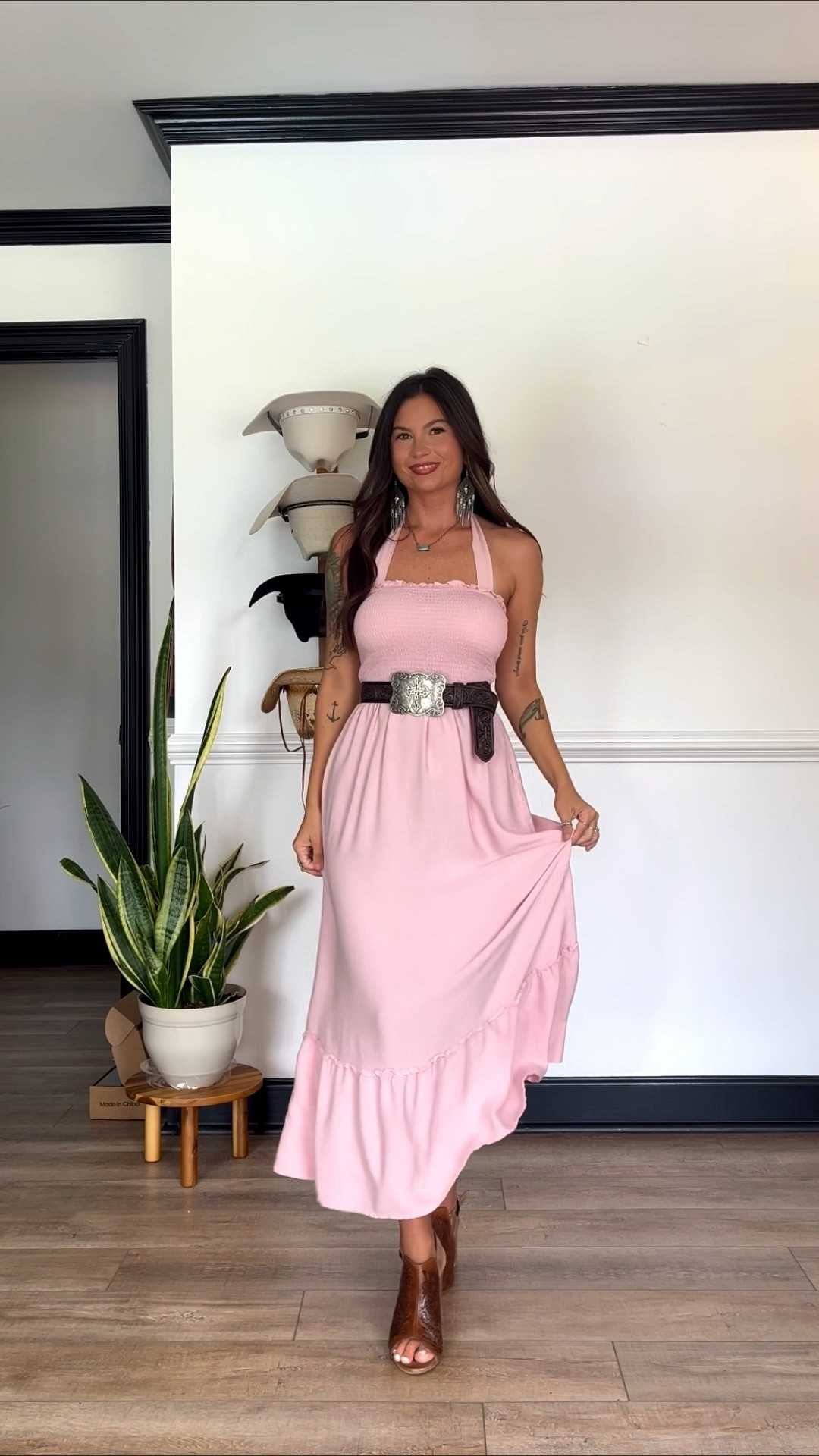 Pastel pink dress with smocked bust! I styled the tie straps 3 ways 💖 wearing xs dress

#LTKootd #LTKgrwm #LTKSeasonal