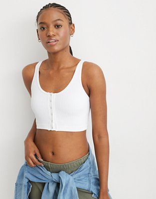 Aerie Seamless Snap Longline Bralette | Aerie