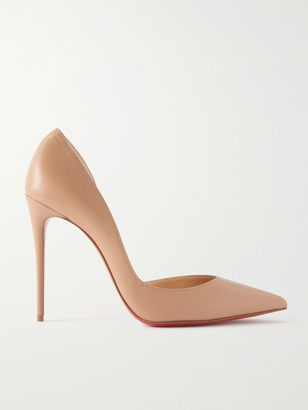 Christian Louboutin - Iriza 100 Leather Pumps - Neutrals | NET-A-PORTER (US)