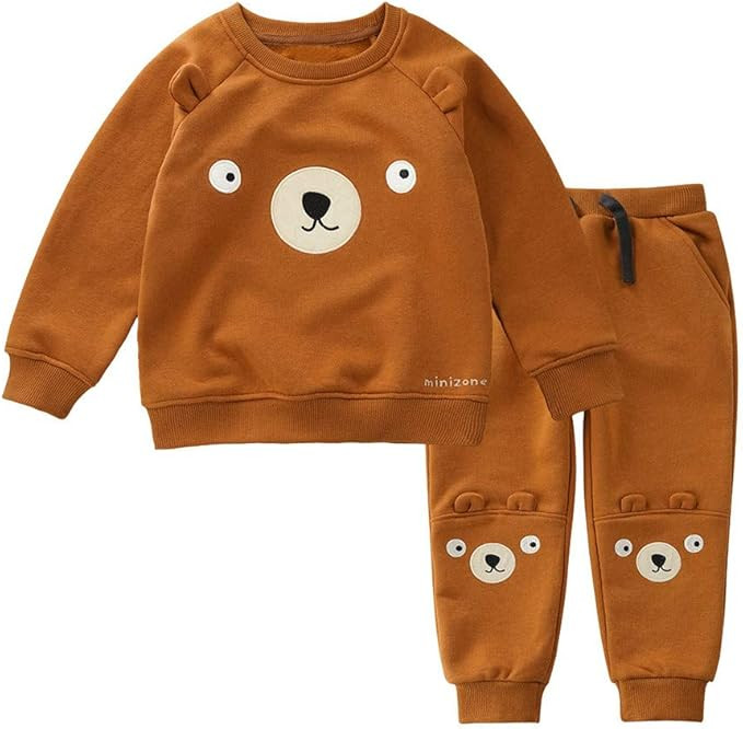 LittleSpring Boys Girls Funny Animal Outfit Light Fleece Lined 3D Ears | Amazon (US)