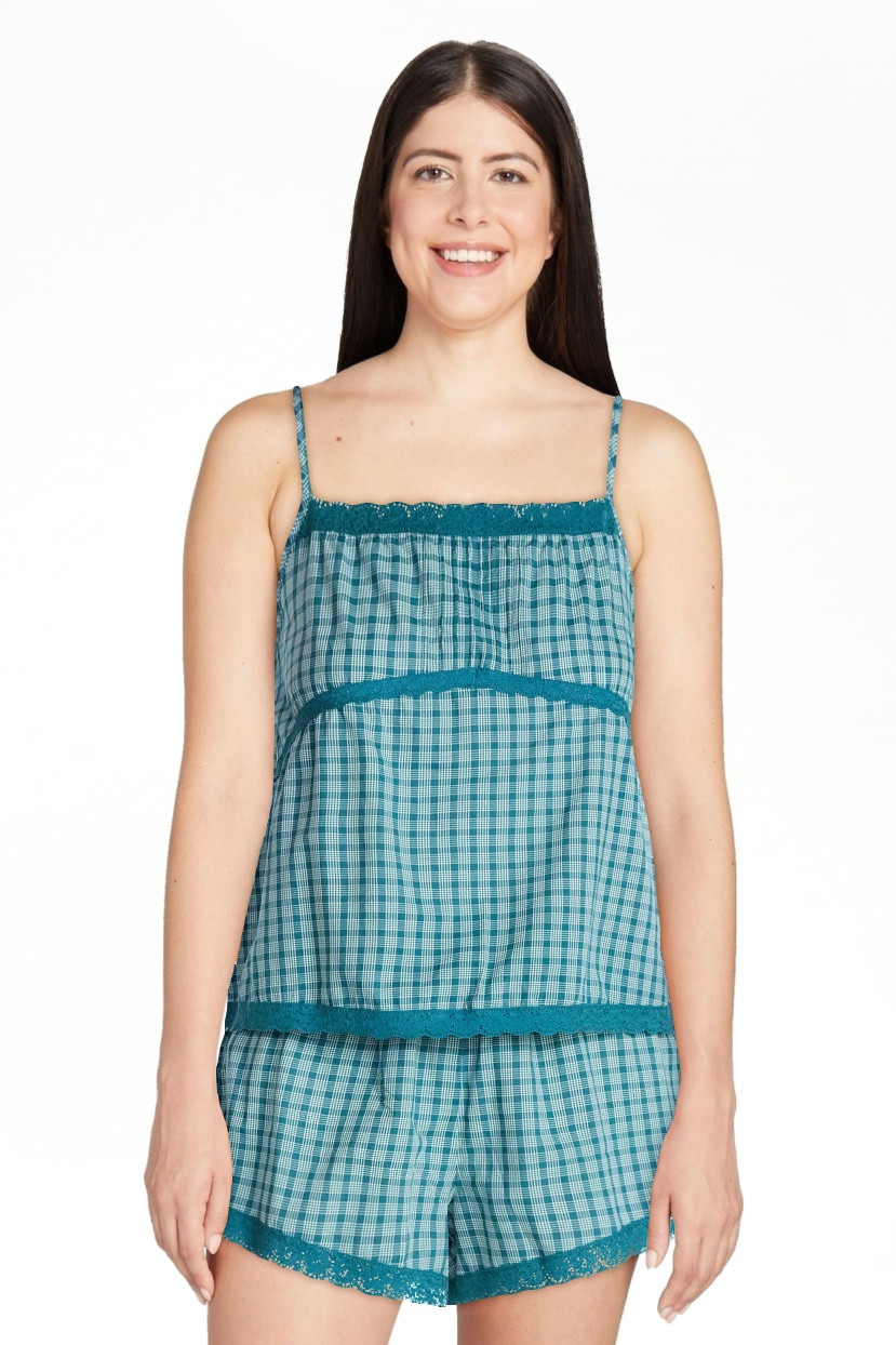 Joyspun Women's Sleep Cami and Shorts Set with Lace Trim, Sizes XS-3X | Walmart (US)