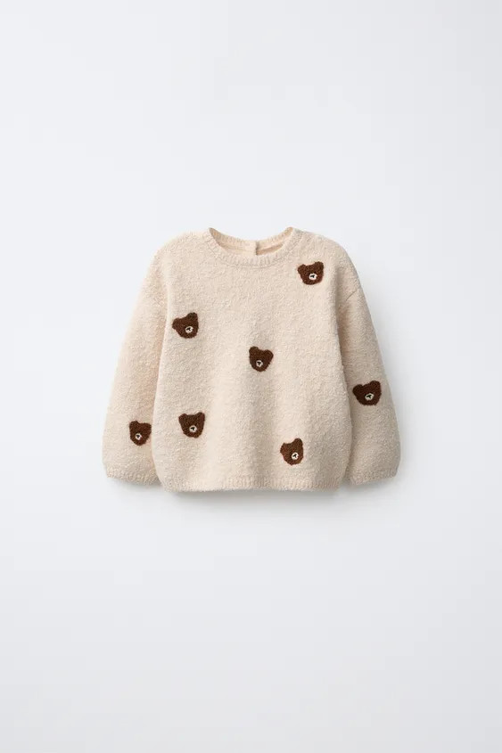 EMBROIDERED TEDDY BEAR KNIT JUMPER | Zara US