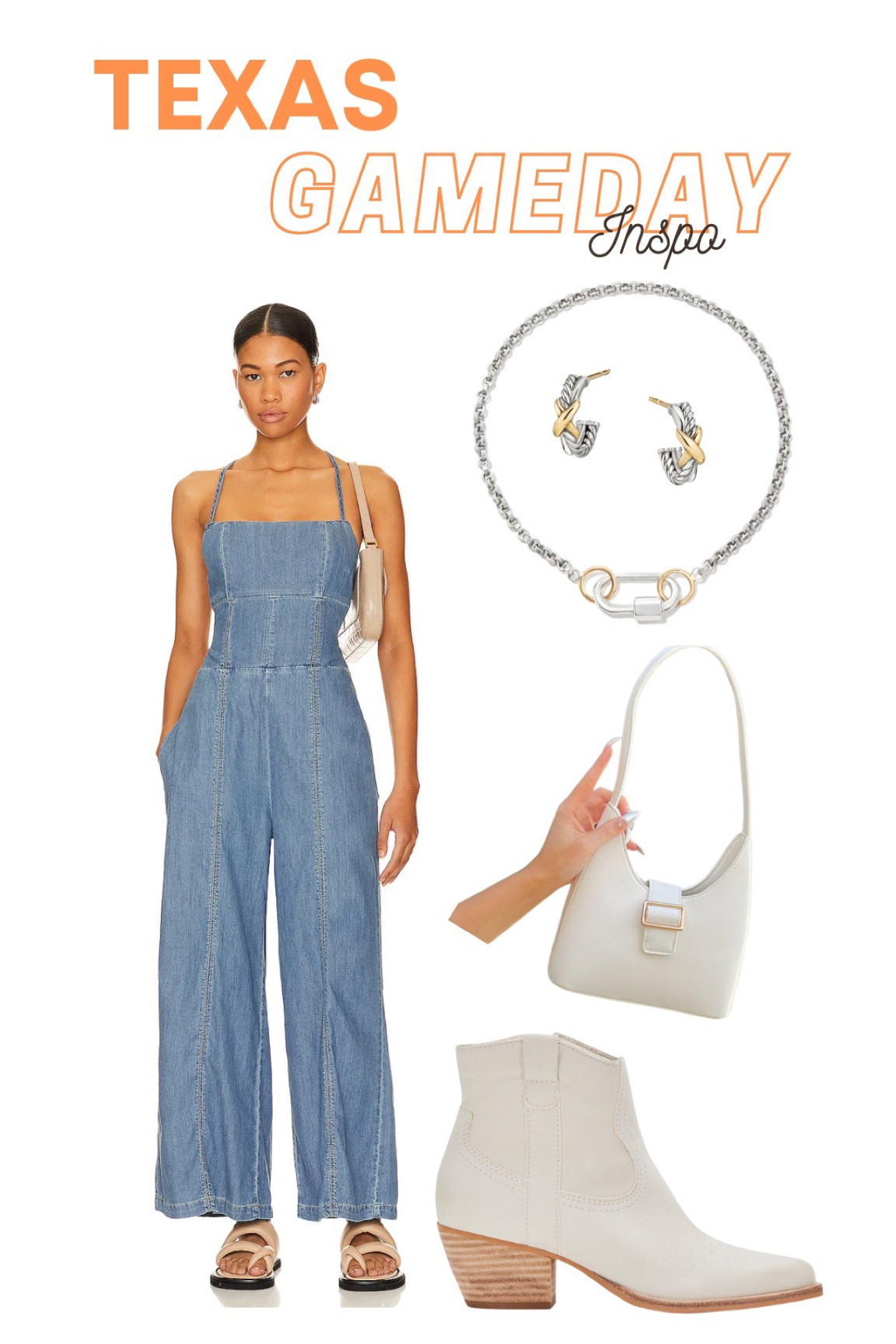 Texas gameday inspo part 2! This jumpsuit is open back and perfect for a texas gameday… 

#LTKGiftGuide #LTKU #LTKshoecrush