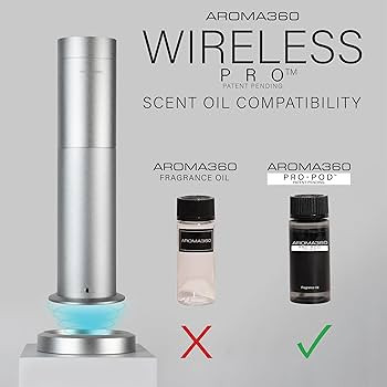 Aroma360 - Wireless Pro Essential Oil Diffuser - 600 sq ft Coverage - Cordless & Portable with Re... | Amazon (US)