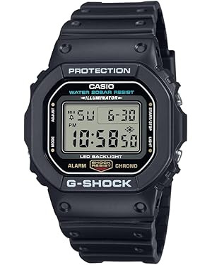 Casio G-Shock Shock Resistant DW5600UE-1V Men's Water Resistant Black Resin Sport Watch | Amazon (US)
