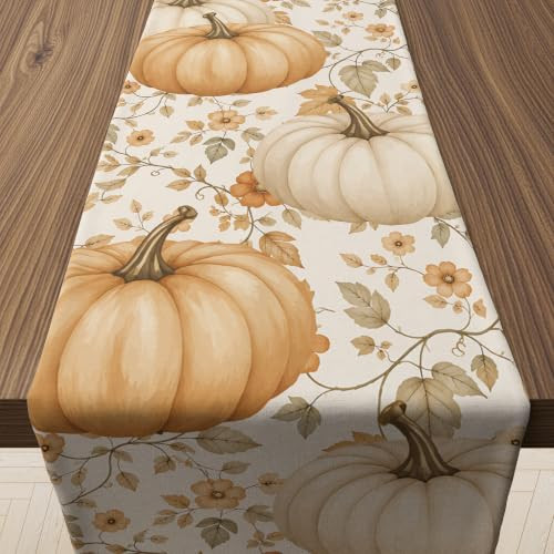 Fall Decorations for Home - Autumn Pumpkin Table Runner for Fall Decor | Amazon (US)