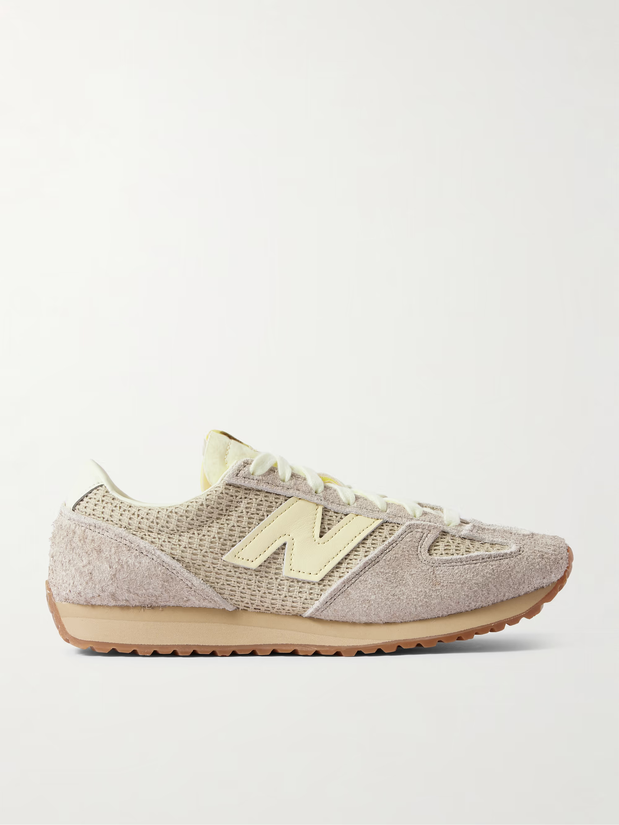 471 leather and suede-trimmed knit sneakers | NET-A-PORTER (UK & EU)