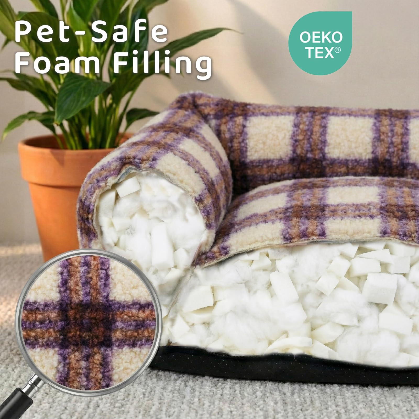 WESTERN HOME WH Dog Bed Medium Size Dogs - Washable Medium Dog Bed, High Back Support Pet Sofa wi... | Amazon (US)