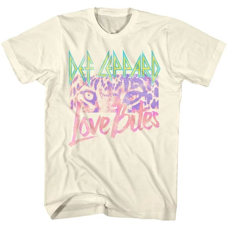 Def Leppard Love Bites Natural Adult T-Shirt - Walmart.com | Walmart (US)