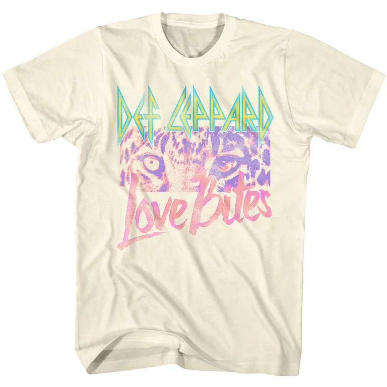 Def Leppard Love Bites Natural Adult T-Shirt | Walmart (US)