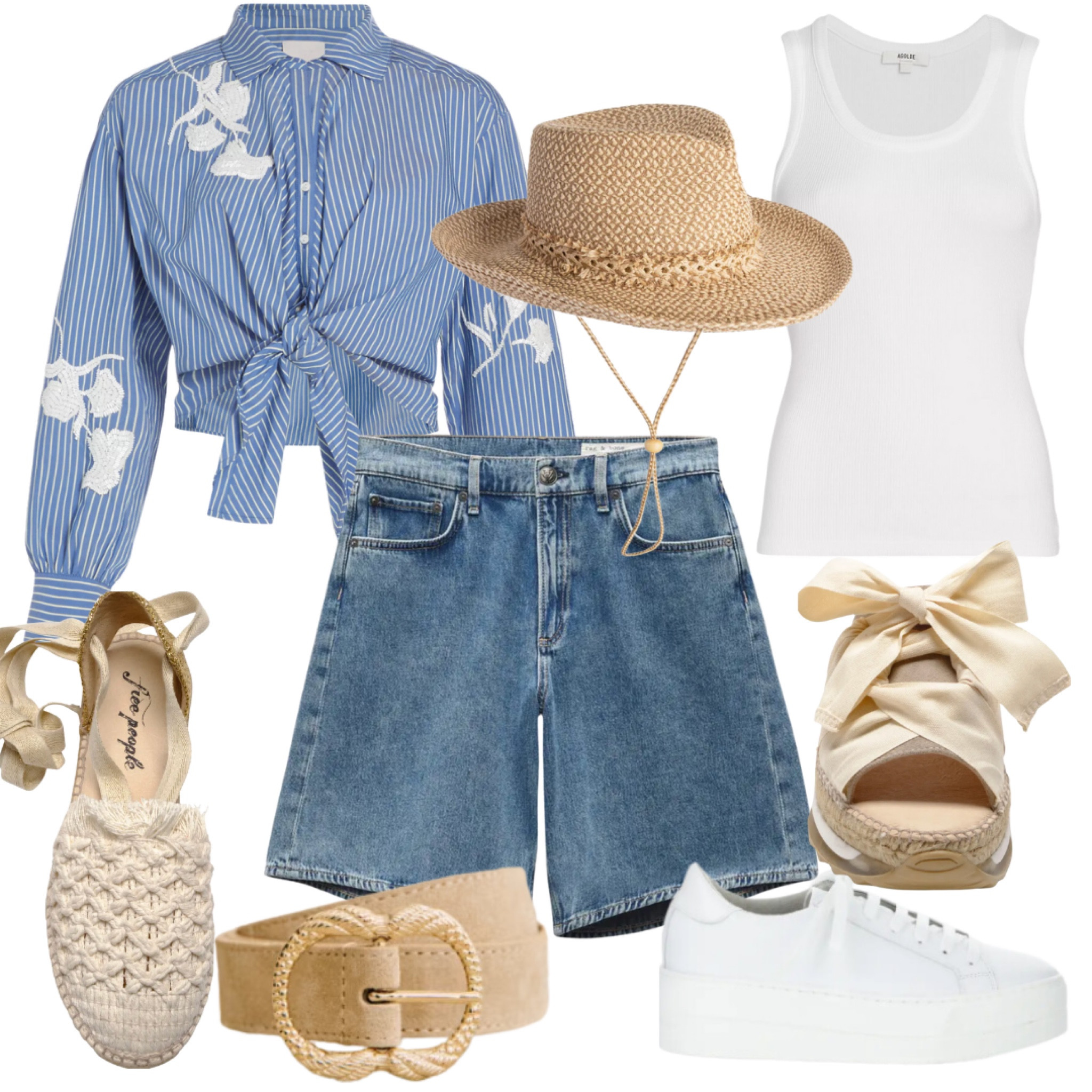 Denim jean shorts with a longer length and a little wider leg are definitely in style!  You can pair them with a sneaker or a wedge sandal for a bit of a more dressed up look!!  

#LTKOver40 #LTKSeasonal #LTKStyleTip