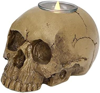 Halloween Skull Candle Holder Gothic Decor, Halloween Decorations Skull Candlestick Holder for Li... | Amazon (US)