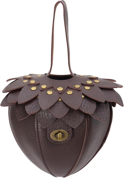 Acorn Coin Purse PU Leather Pinecone Bag Belt Pouch Waist Funny pack for LARP Ren Faire (Brown, A... | Amazon (US)