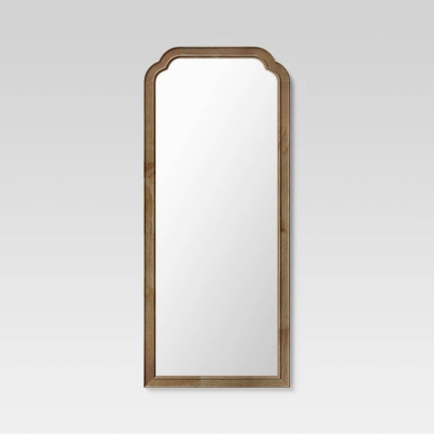 30" x 70" Oversize Leaner French Country Wood Mirror Natural - Threshold™ | Target