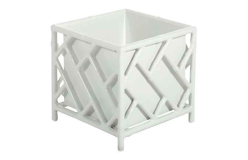 Kit Chippendale Large 21" Planter, White | One Kings Lane