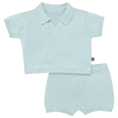 Modern Moments™ by Gerber Baby Boys' 2-Piece Johnny Collar Sweater Knit Set, Light Sky, 18 Months | Target