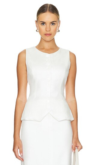 Palmina Vest in White | Revolve Clothing (Global)