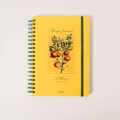 Papier 150pg Recipe Journal 9.84"x7.48" Orange Tree: Guided Spiral Notebook for Recipes, Hard Cover, Adult Stationery | Target