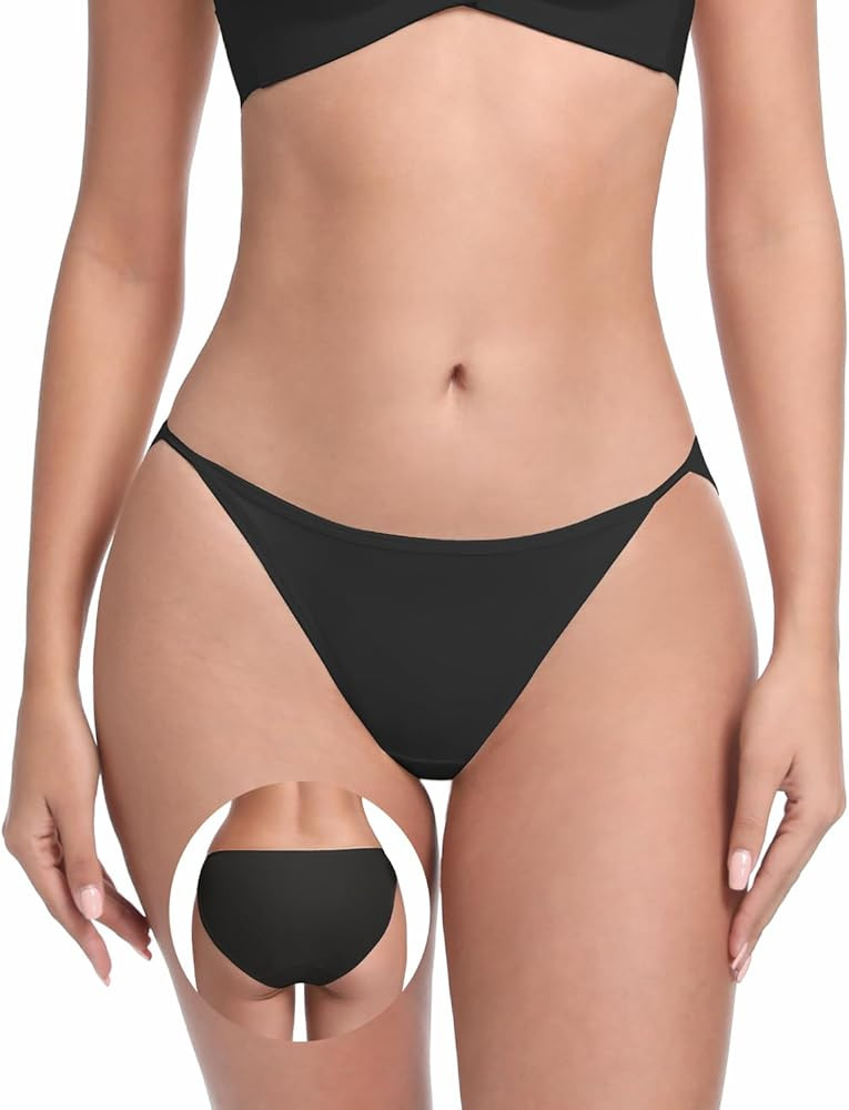 LUCKMEEY Cotton Underwear for Women Sexy Underwear High-Cut Underwears No Show Underwears Panties... | Amazon (US)