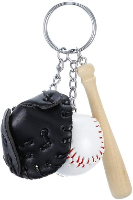 Keele baseball keychain for boy leather for men Including hat and bat, coach gift | Amazon (US)