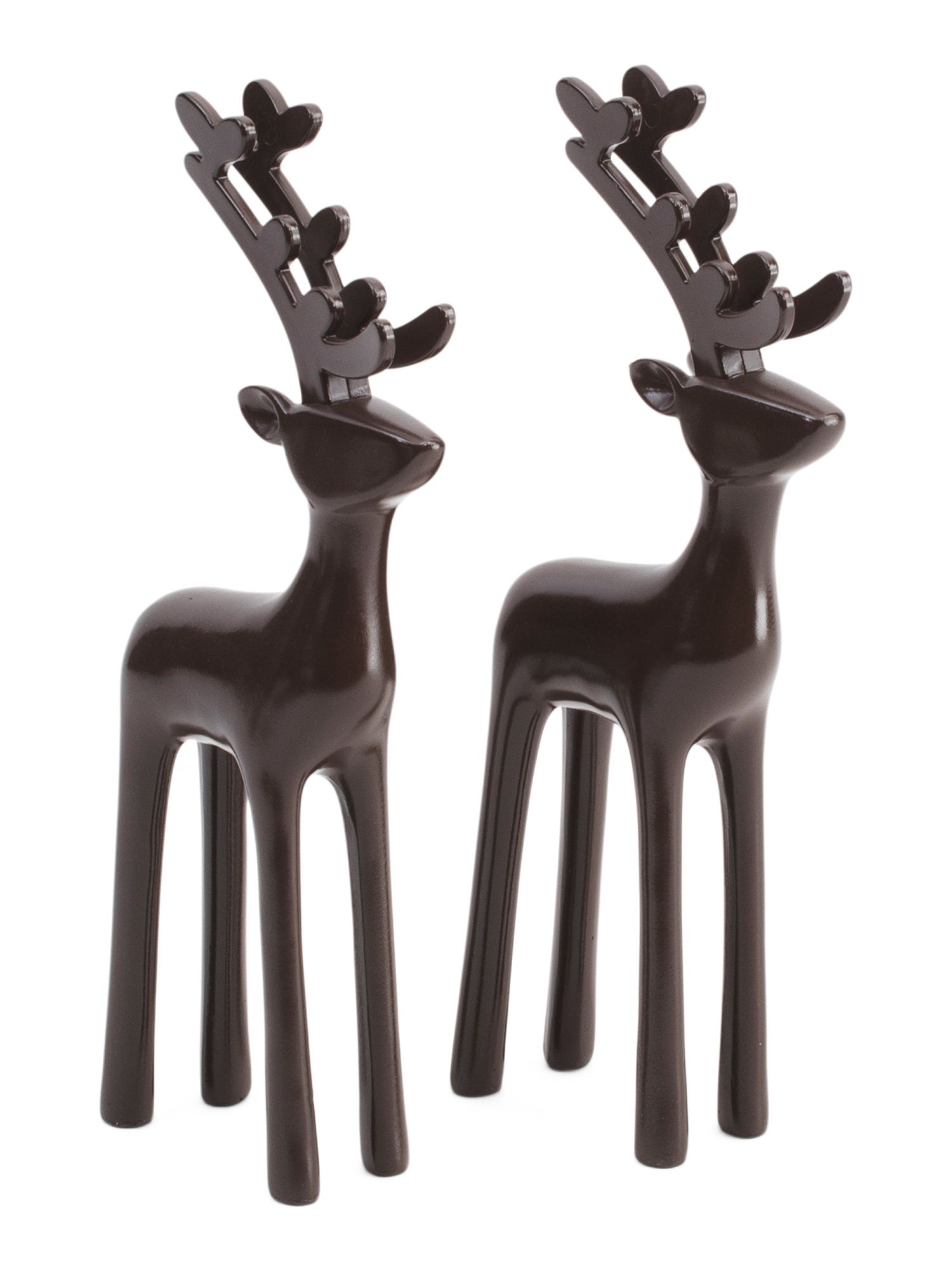 Set Of 2 11in Resin Cartoon Deer Decor | TJ Maxx