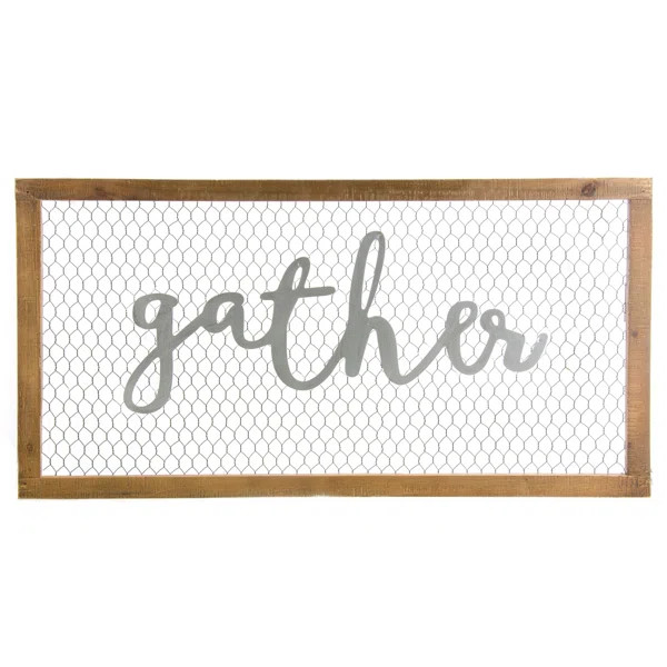 Framed Chicken Wire Gather Wall Décor | Wayfair North America