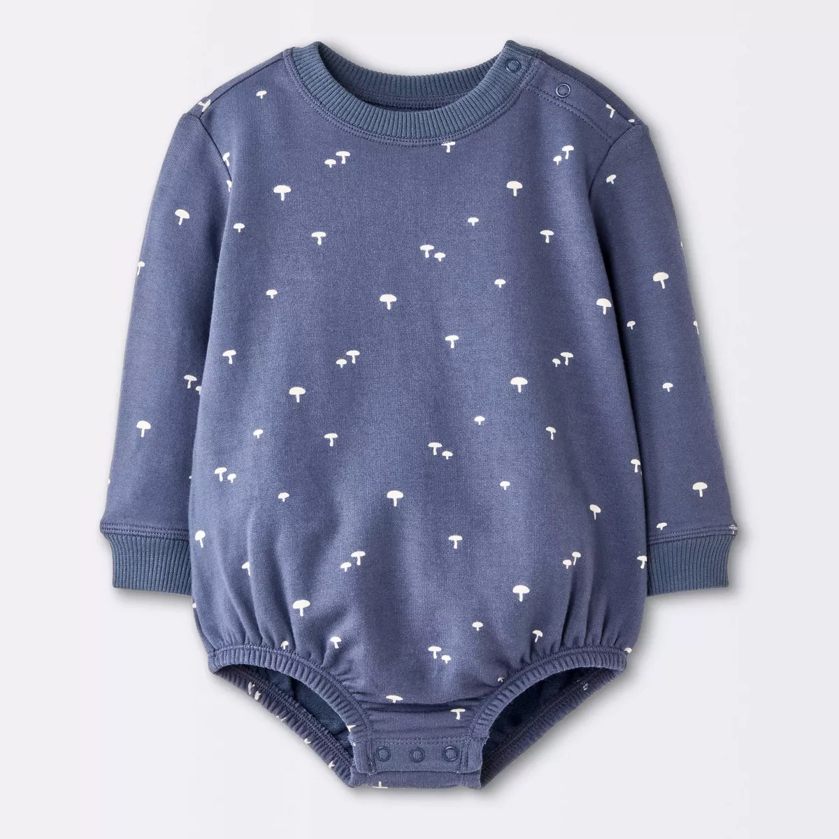 Baby Boys' Mushroom Sweatshirt Romper - Cloud Island™ Navy Blue | Target