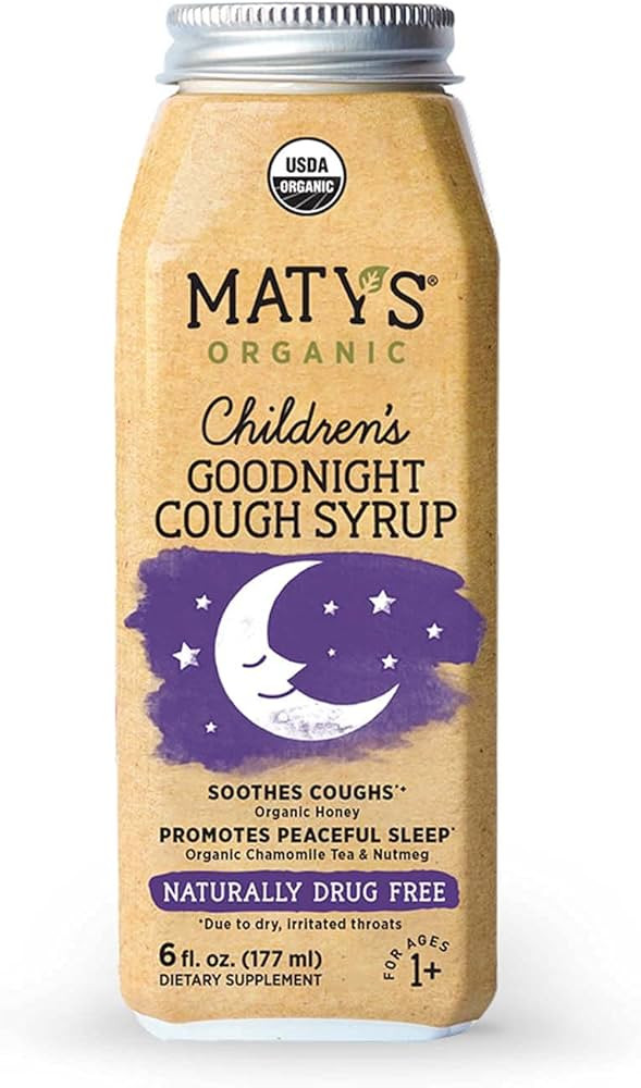 Maty's Organic Children's Goodnight Cough Syrup, Made with Organic Honey, Chamomile & Nutmeg - 6 ... | Amazon (US)