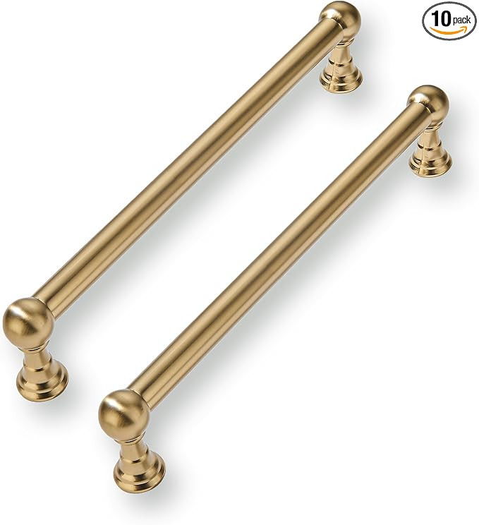 10 Pack 8 Inch Solid Kitchen Cabinet Handles Champagne Bronze Heavy Duty Cabinet Pulls Drawer Pul... | Amazon (US)
