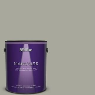BEHR MARQUEE 1 gal. #PPU25-05 Old Celadon Eggshell Enamel Interior Paint & Primer-245401 - The Ho... | The Home Depot