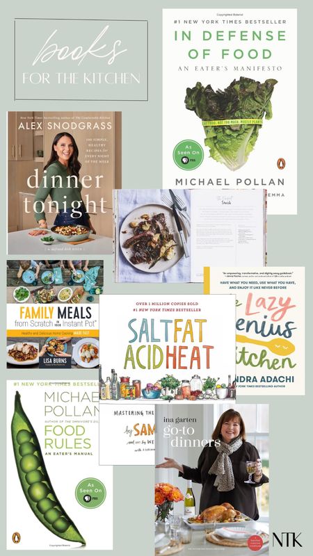 books to keep in the kitchen! Favorite cookbooks and food education books as well 🥗

#LTKhome #LTKunder50