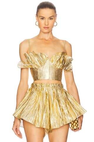 The Dolls House Shelby Corset Top in Gold from Revolve.com | Revolve Clothing (Global)