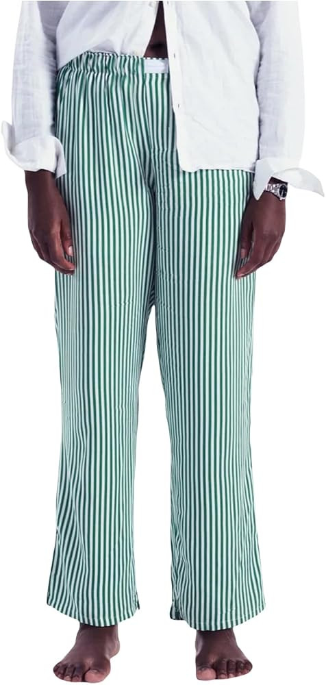 Yiulangde Women Striped Lounge Pants Wide Leg Drawstring Pajama Pants Comfy Casual Loose Fit Goin... | Amazon (US)