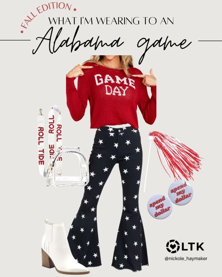 Alabama Gameday for fall! MSU vs BAMA will be a cold night in the low 40-50° during kickoff at 6pm! ❤️ Roll Tide girlies! #alabama #alabamafootball #footballoutfits #gamedaylook 

#LTKU #LTKunder100 #LTKSeasonal