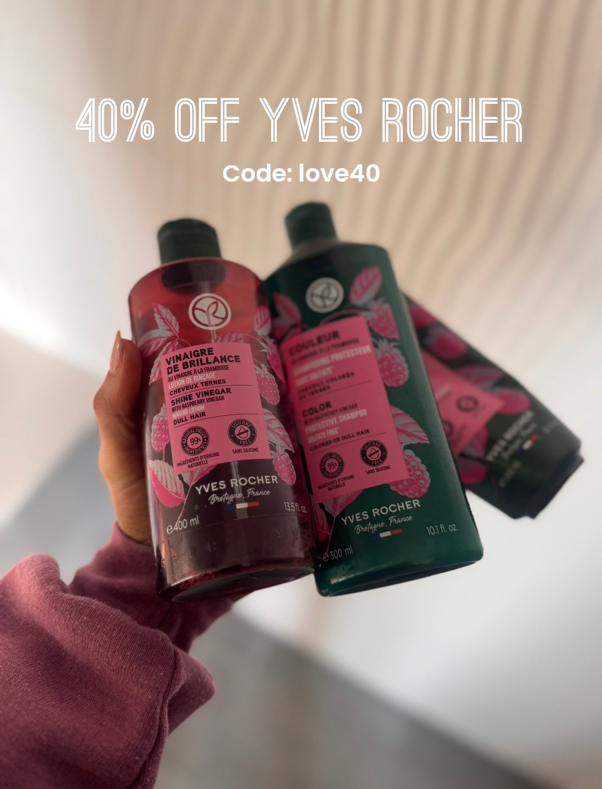 40% off my fav Yves rocher products! Code: LOVE40

#LTKgrwm #LTKselfcare #LTKBeauty