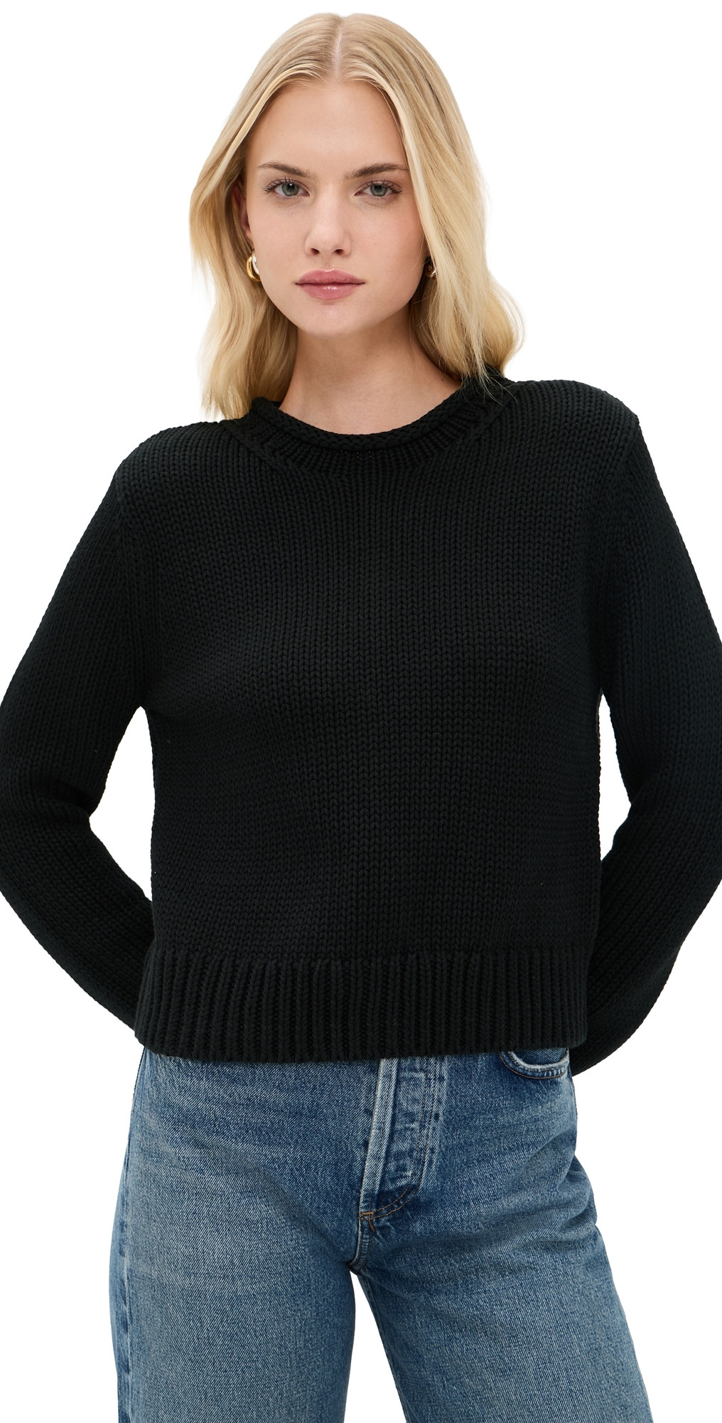 La Ligne Solid Mini Marina Pullover Black S | Shopbop