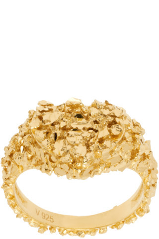 Veneda Carter
                     
                    Gold VC054 Mini Signature Heart Ring | SSENSE